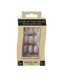 Nails Inc. Fake Nails - Star of the Show Gold Star - 24ct