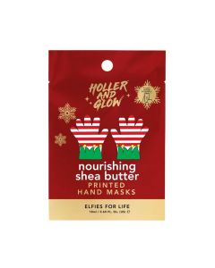 Holler and Glow Holiday Themed Printed Nourishing Hand Masks - 0.6 Fl Oz/2pk