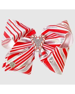 Girls' JoJo Siwa Candy Cane Hair Clip Bow - Red