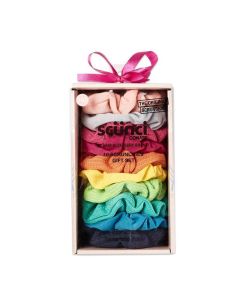 Scunci Holiday Assorted Hair Scrunchies Gift Set - Bright - 10ct