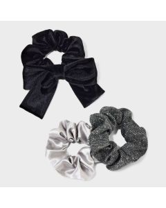 Textured Bow Hair Twister Set 3pc - a New Day™ Gray