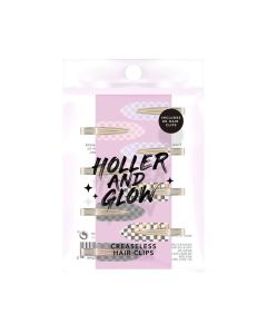 Holler and Glow Creaseless Hair Clips - Gold - 8ct