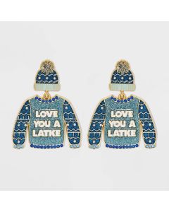 SUGARFIX by BaubleBar "Love You a Latke" Statement Earrings - Gold