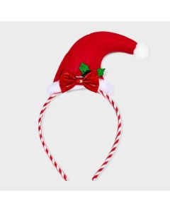 Christmas Novelty Santa Hat Headband - Red