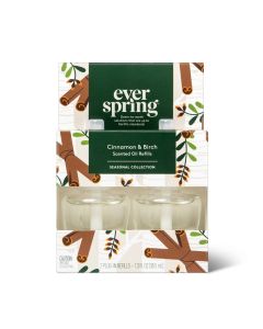 Cinnamon & Birch Electric Scented Oil Air Freshener - 2ct - Everspring™