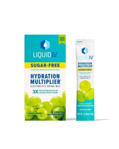 Liquid I.V. Sugar Free Hydration Multiplier Vegan Powder Electrolyte Supplements - Green Grape - 0.45oz/10ct