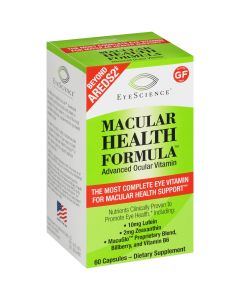 EyeScience Macular Health Formula - Advanced Ocular Vitamin Dietary Supplement Capsules 60 ct Box