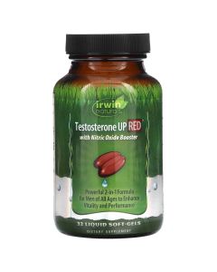 Irwin Naturals Testosterone UP Red with Nitric Oxide Booster, 32 Liquid Soft-Gels"