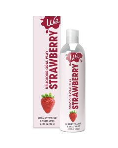 Wet Delicious Premium Personal Lubricant Water Based Strawberry Oral Flavored Edible Lube, 3.1 fl oz"