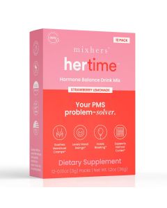 Mixhers Hertime Hormone Balance Drink Mix, Strawberry Lemonade, 12 CT