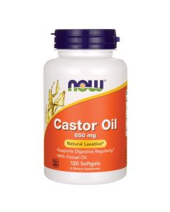 NOW Foods Castor Oil 650 mg 120 Sgels