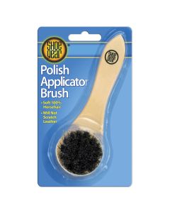 Shoe Gear Men's Polish Applicator Brush, Brown, Wooden"