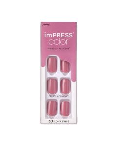 KISS imPRESS Color Press-on Manicure, Petal Pink, Short"