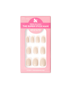 Olive & June Super Stick Mani Round Short Press-On Tabs, Classic French, 32 Pieces"