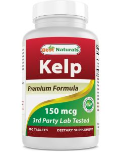 Best Naturals Kelp 150 mcg 300 Tablets | (A Natural Source of Iodine)