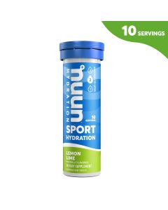 Nuun Sport Electrolyte Tablets for Proactive Hydration, Lemon Lime, 10 Count Tube"