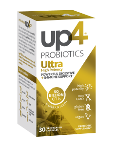 up4 Ultra High Potency Probiotic Supplement, Immune + Digestive Support, Non-GMO, Gluten-Free, Vegan, 30 Count"