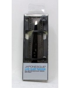 Japonesque Luxe Slant Tweezer W/Sleeve