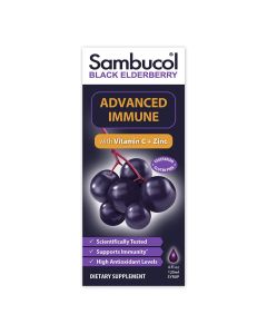 Sambucol Black Elderberry Advanced Immune Support Syrup with Vitamin C and Zinc  - 4 oz