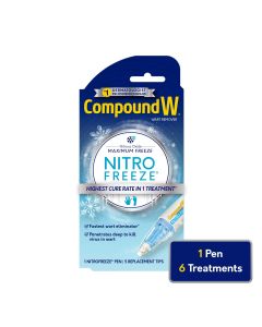 Compound W NitroFreeze Wart Remover, Maximum Freeze, 6 Stick Applications"