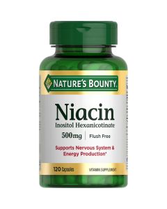 Nature's Bounty Flush Free Niacin 500 mg 120 Caps