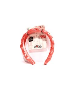 Scunci Braided Satin Feel Headband Pink