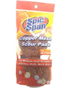 Spic And Span Copper Mesh Scour Pads 2 ea