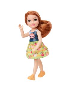 ​Barbie Club Chelsea Doll (6-inch) with Red Hair, Wearing Sloth Graphic"