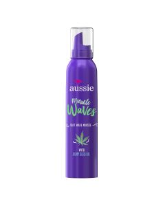 Aussie Miracle Waves Soft Wave Mousse with Hemp Seed Oil, Paraben Free, Sulfate Free, Unisex 6 oz."