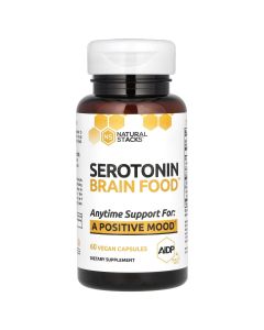 Natural Stacks Serotonin Brain Food, 60 Vegan Capsules"