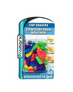 Promarx 2324288 Eraser Caps Assorted Color - 40 Count - Case of 48