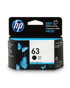 HP 63 Ink Cartridge, Black 01/2025"