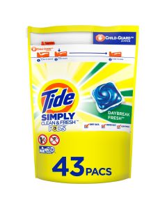 Tide 43-Count Simply PODS +Oxi Daybreak Fresh Liquid Laundry Detergent Pacs