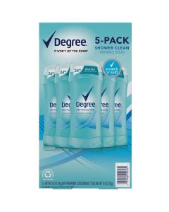 Degree Antiperspirant Deodorant Shower Clean 2.6 Ounce (Pack of 5)