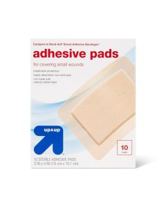 Large Adhesive Pad Flexible Fabric Bandages - 10ct - up & up™