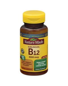 NATURE MADE Vitamin B-12, 3000 mcg, Micro-Lozenges, Cherry Flavor, Value Size, 120.0 CT"