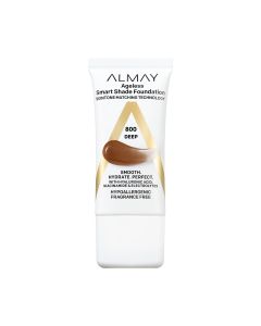 Almay Ageless Smart Shade Liquid Foundation Makeup, Hypoallergenic, Deep, 1 fl oz."