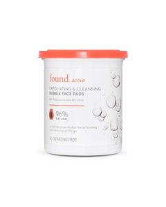 Found Active Exfoliating And Cleansing Bubble Face Pads With Papaya 30 Count