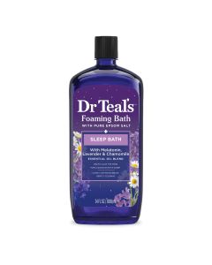 Dr Teal's Foaming Bath, Sleep Bath with Melatonin, Lavender & Chamomile Essential Oils, 34 fl oz."