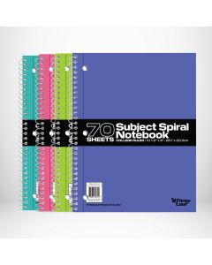 1 Subject Notebook, 70 Sheets, Asst. Colors, College Ruled, Case Pack Of 24"