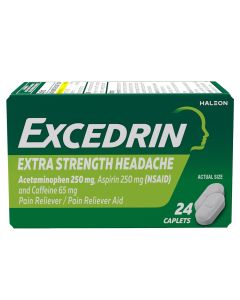 Excedrin Extra Strength Pain Reliever and Headache Medicine Caplets, 24 Count"