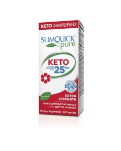 Slimquick Pure Extra Strength Weight Loss Supplement with MCT Oil, 60 Capsules"