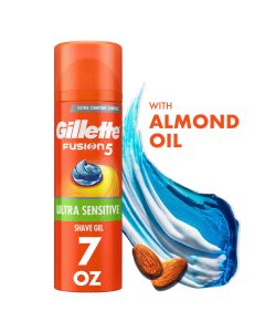 Gillette Fusion Ultra Sensitive Shave Gel for Men, Fragrance Free, 7 oz"