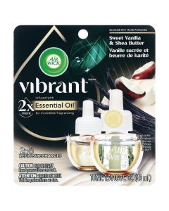 Air Wick Vibrant Plug in Scented Oil Refill, 2ct, Almond Milk & Honey, Air Freshener, Essential Oils"