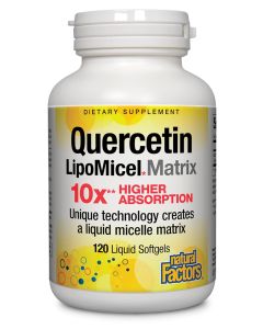 Natural Factors, Quercetin LipoMicel Matrix, 120 Liquid Softgels, 120 Softgels"