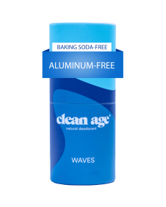 Clean Age Natural Deodorant for Teens, Women, Men | Aluminum Free, Baking Soda Free, Waves 2 oz."