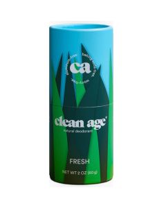 Clean Age Natural Deodorant for Teens, Women, Men | Aluminum Free, Baking Soda Free, Fresh 2 oz."