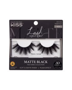 KISS Lash Couture Matte Black Faux Mink, Matte Velvet, False Eyelashes"