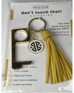 Pieces Of Me Don't Touch That! Keychains Yellow