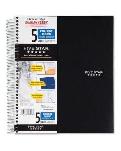 FIVE STAR 5 SUBJECT COLLEGE RULED NOTEBOOK - Package Qty (1/EA)